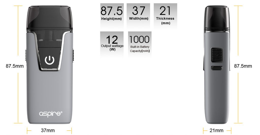 Aspire Nautilus Device Specs