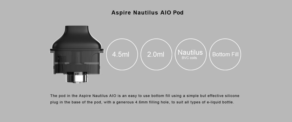 تقييم جهاز أسباير نوتيلوس AIO Aspire Nautilus AIO Kit - البود / التانك