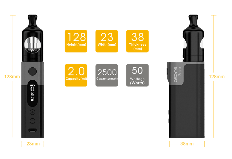 Aspire Zelos Kit Review - Size and Wieght