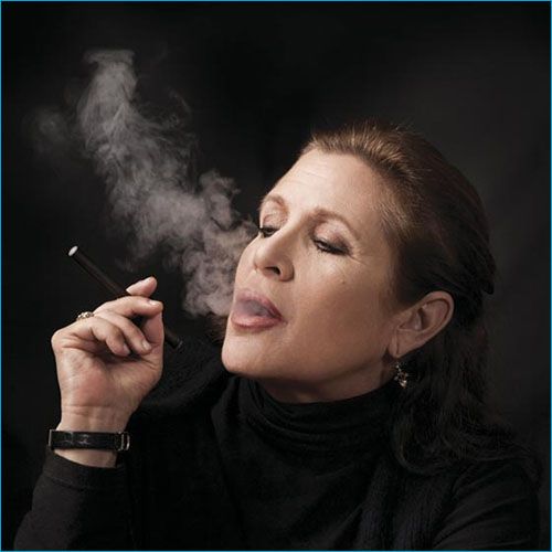 Top 50 Celebrities who vape - carrie fisher