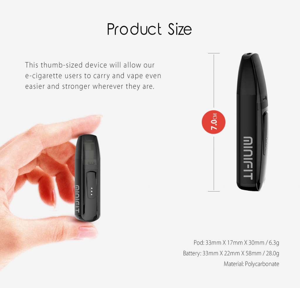 JustFog MiniFit Review - size and weight