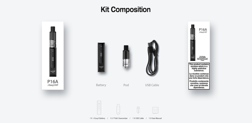 JustFog P16A Kit Review - Kit Composition